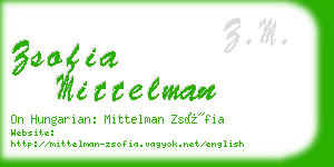 zsofia mittelman business card